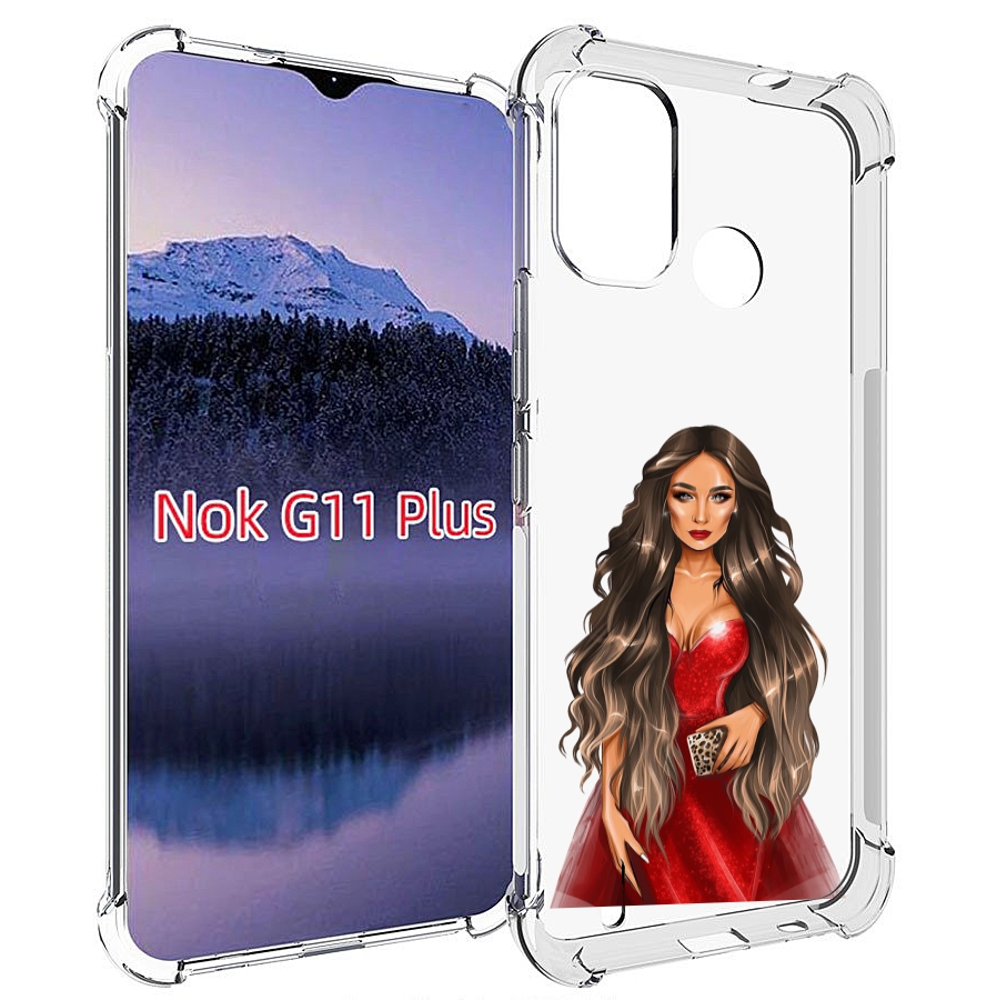 

Чехол MyPads девушка-в-вечернем-платье женский для Nokia G11 Plus, Прозрачный, Tocco