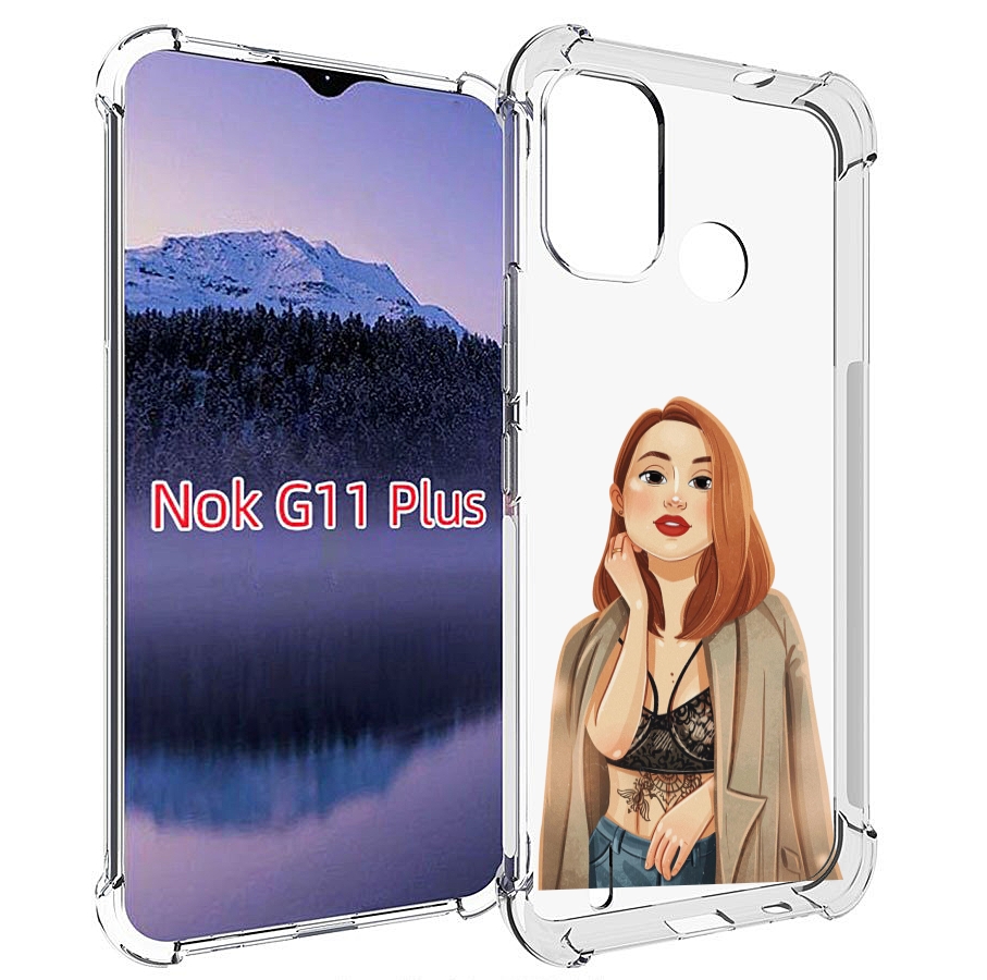 

Чехол MyPads девушка-в-кружевном-2 для Nokia G11 Plus, Прозрачный, Tocco