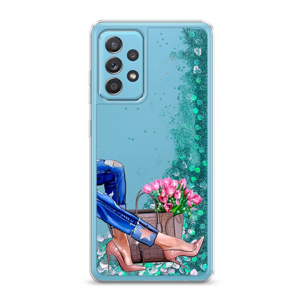 

Жидкий чехол с блестками "Каблучки" на Samsung Galaxy A52s, 2106595-1