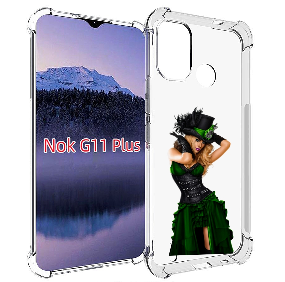 

Чехол MyPads девушка-в-модном-длинном-платье женский для Nokia G11 Plus, Прозрачный, Tocco