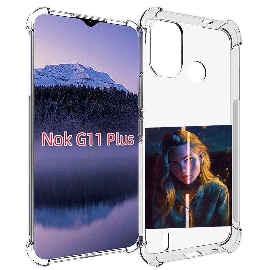 

Чехол MyPads девушка-в-тени для Nokia G11 Plus, Прозрачный, Tocco
