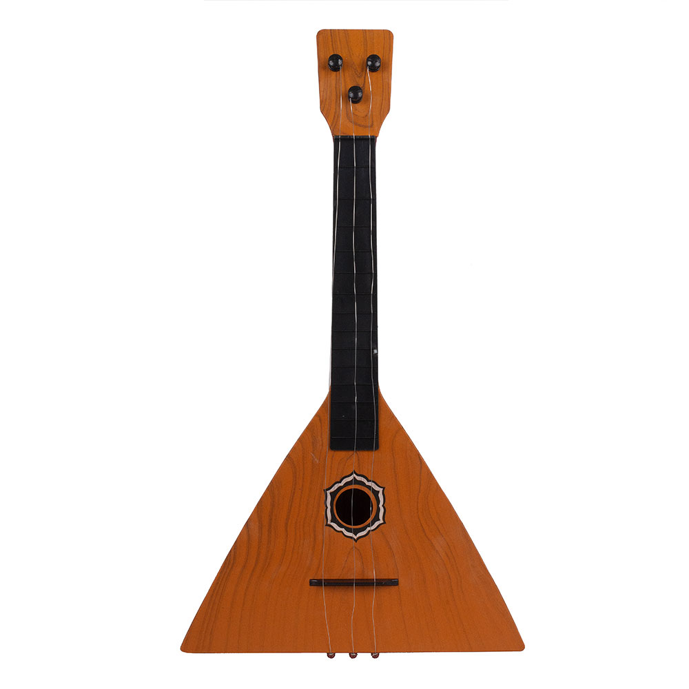 Детская музыкальная игрушка Балалайка со струнами B-78 коричневая в чехле