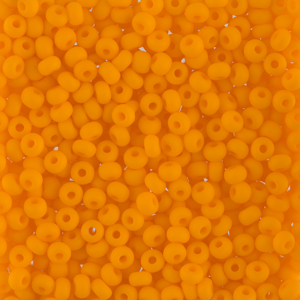 

Бисер Gamma Чехия, круглый 4, 10/0, 2,3 мм, 50 г, 1-й сорт, D644, оранжевый матовый