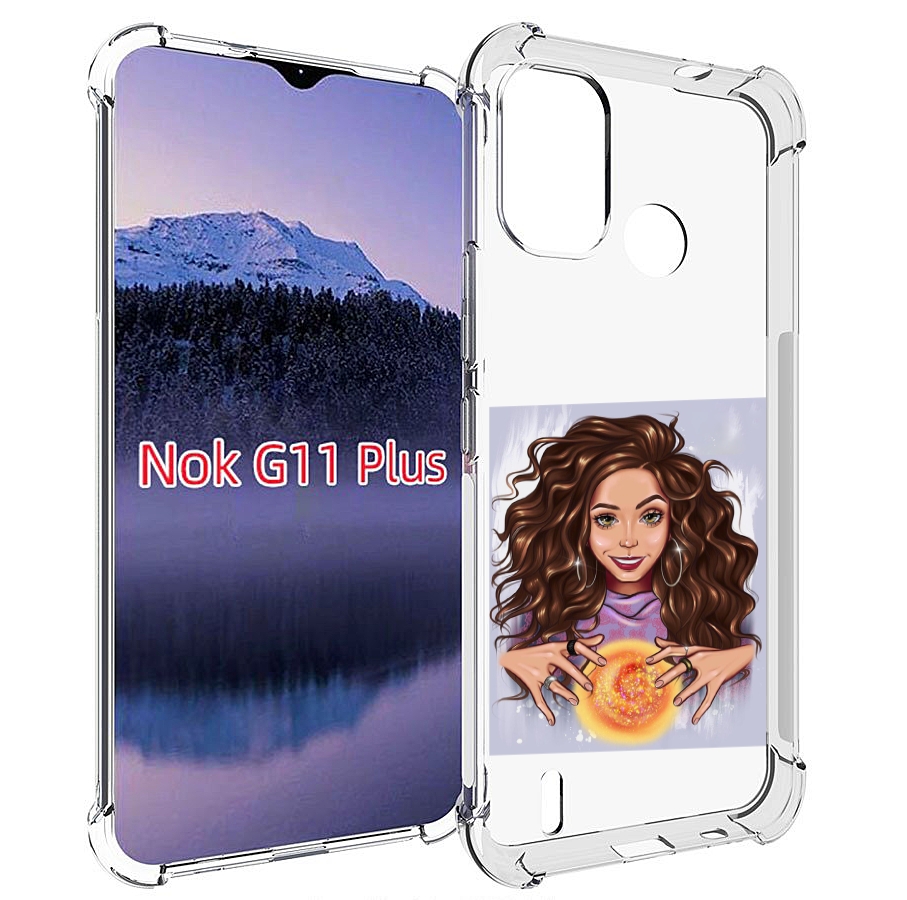 

Чехол MyPads девушка-волшебница для Nokia G11 Plus, Прозрачный, Tocco
