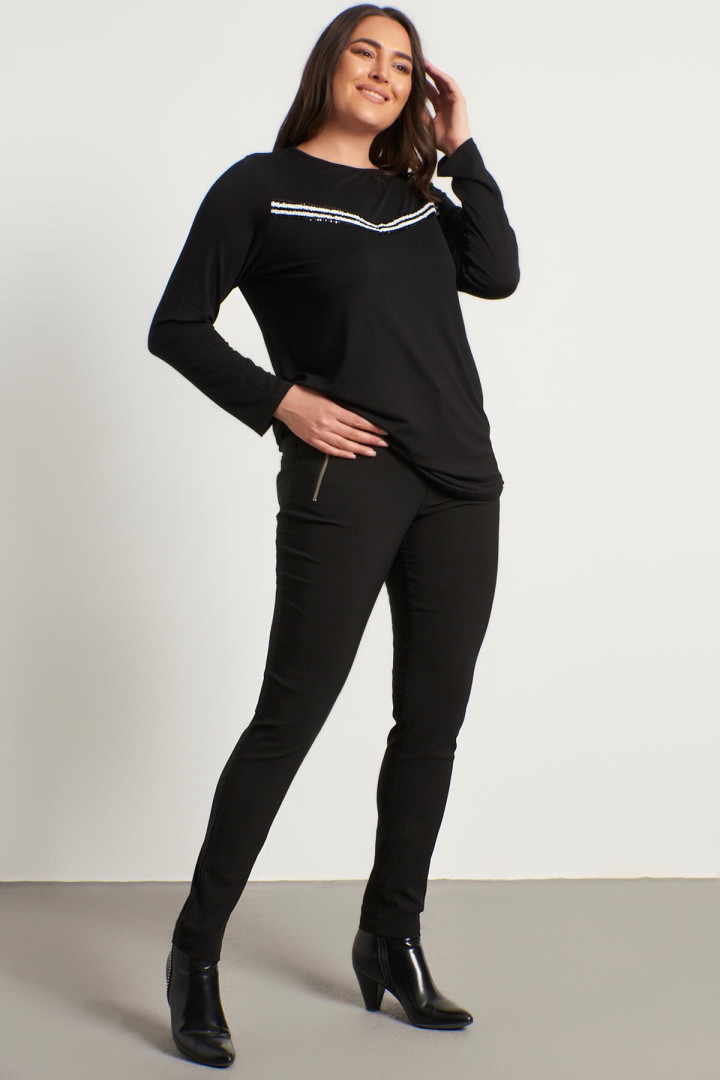 

Брюки женские My Line Moda 1182 черные 50 RU (товары доставляются из-за рубежа), 1182