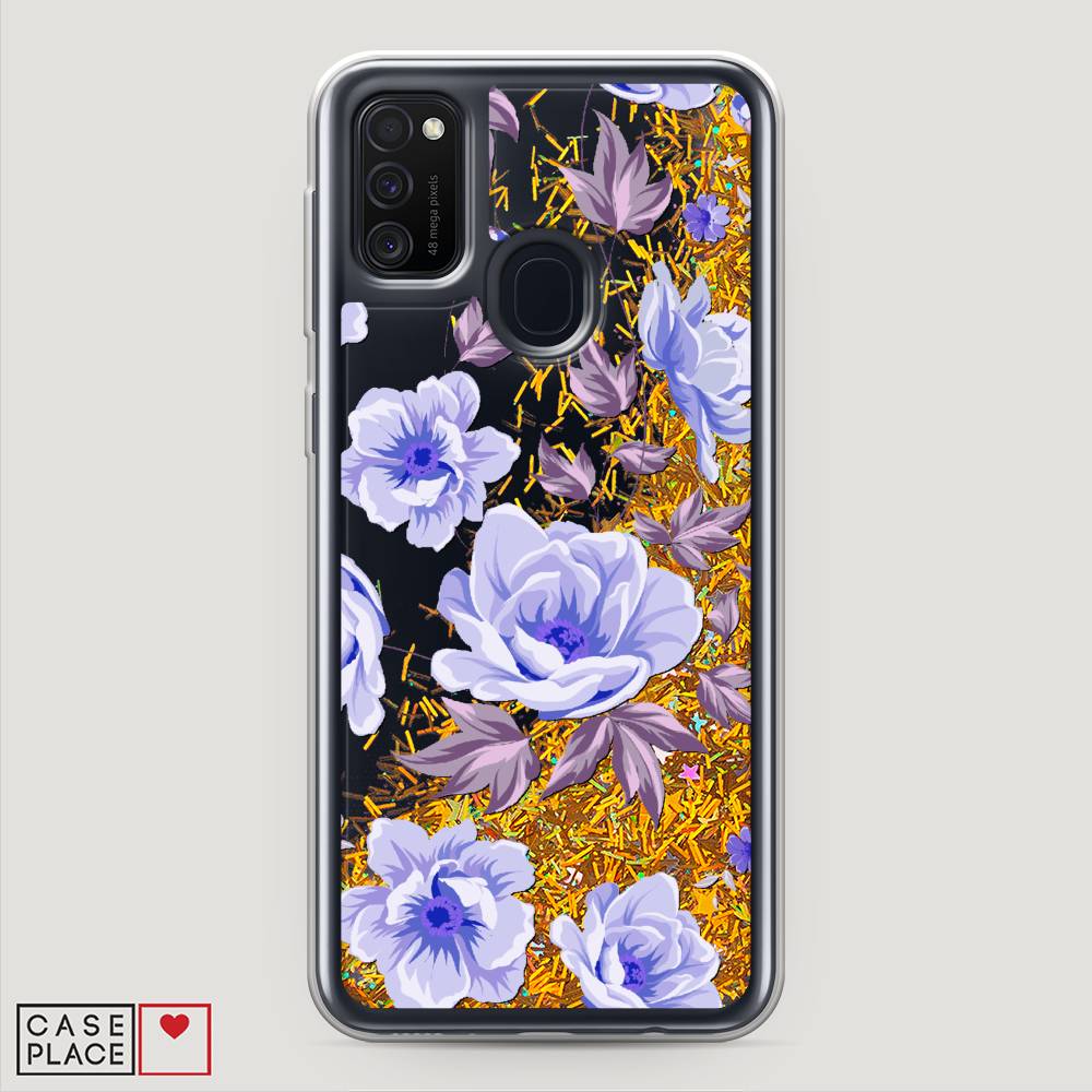 

Жидкий чехол с блестками "Цветочная фантазия 1" на Samsung Galaxy M30s, 29890-1