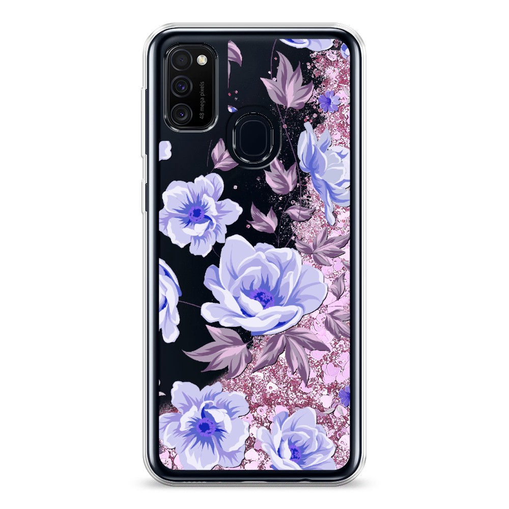 

Жидкий чехол с блестками "Цветочная фантазия 1" на Samsung Galaxy M30s, 29894-1