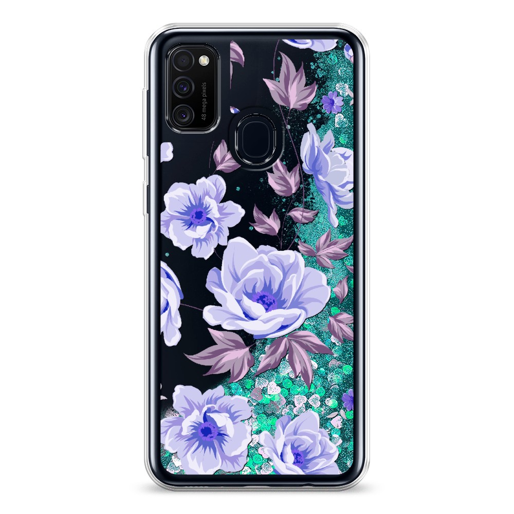 

Жидкий чехол с блестками "Цветочная фантазия 1" на Samsung Galaxy M30s, 29895-1