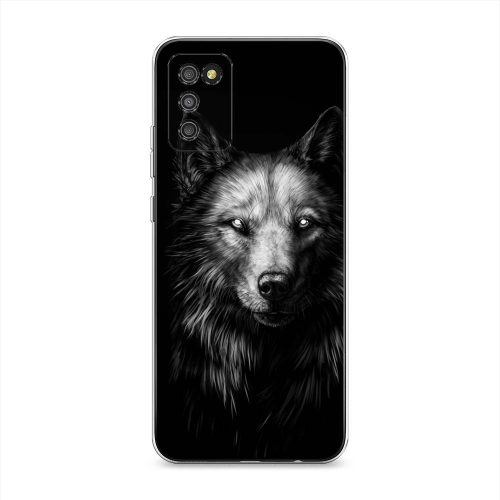 

Чехол Awog на Samsung Galaxy A02s / Самсунг A02s "Волк черно белый", Серый;бежевый;белый, 2102350-1
