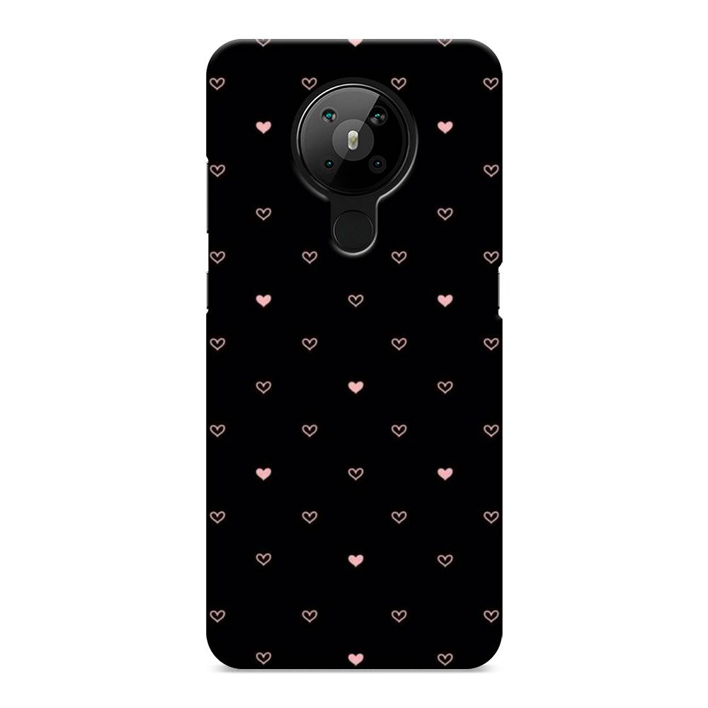 

Чехол Awog "Черный фон и сердечки" для Nokia 5.3, 123420-2
