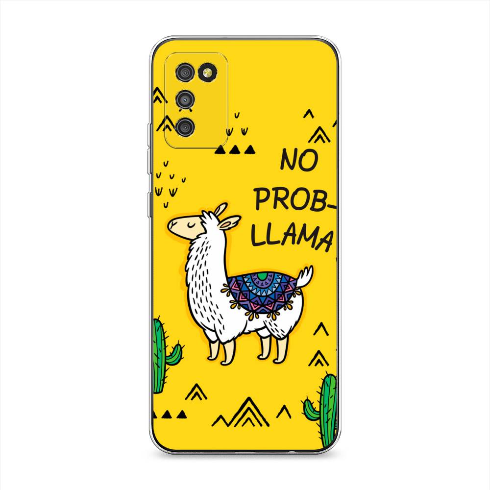 

Чехол Awog на Samsung Galaxy A02s / Самсунг A02s "No probLLama", Желтый;черный;синий, 2102350-2