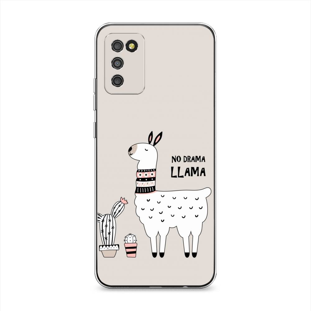 

Чехол Awog на Samsung Galaxy A02s / Самсунг A02s "No drama LLama", Бежевый;серый;белый, 2102350-2