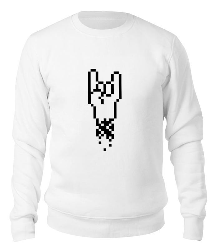 

Свитшот унисекс Printio Rock 8-bit белый M, Rock 8-bit