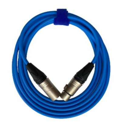 Кабель аудио 1xXLR - 1xXLR GS-PRO XLR3F-XLR3M blue 10m