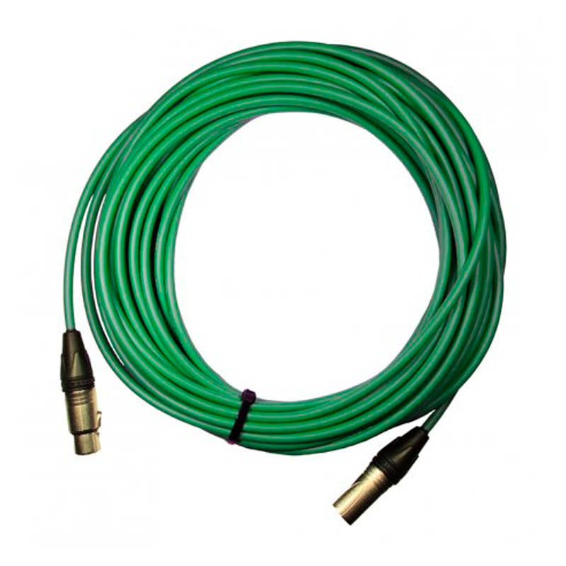 Кабель аудио 1xXLR - 1xXLR GS-PRO XLR3F-XLR3M green 10m