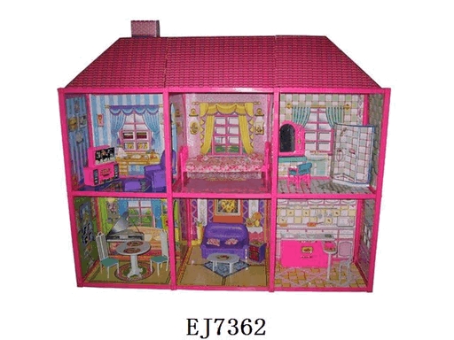 Игрушечный дом для кукол с мебелью 6983