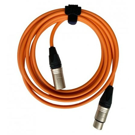 Кабель аудио 1xXLR - 1xXLR GS-PRO XLR3F-XLR3M orange 10m