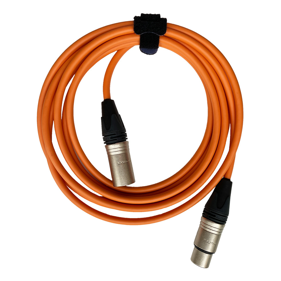 Кабель аудио 1xXLR - 1xXLR GS-PRO XLR3F-XLR3M orange 5.0m