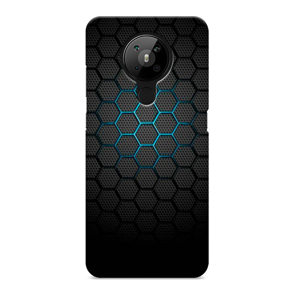 фото Чехол awog "бирюзовые соты" для nokia 5.3
