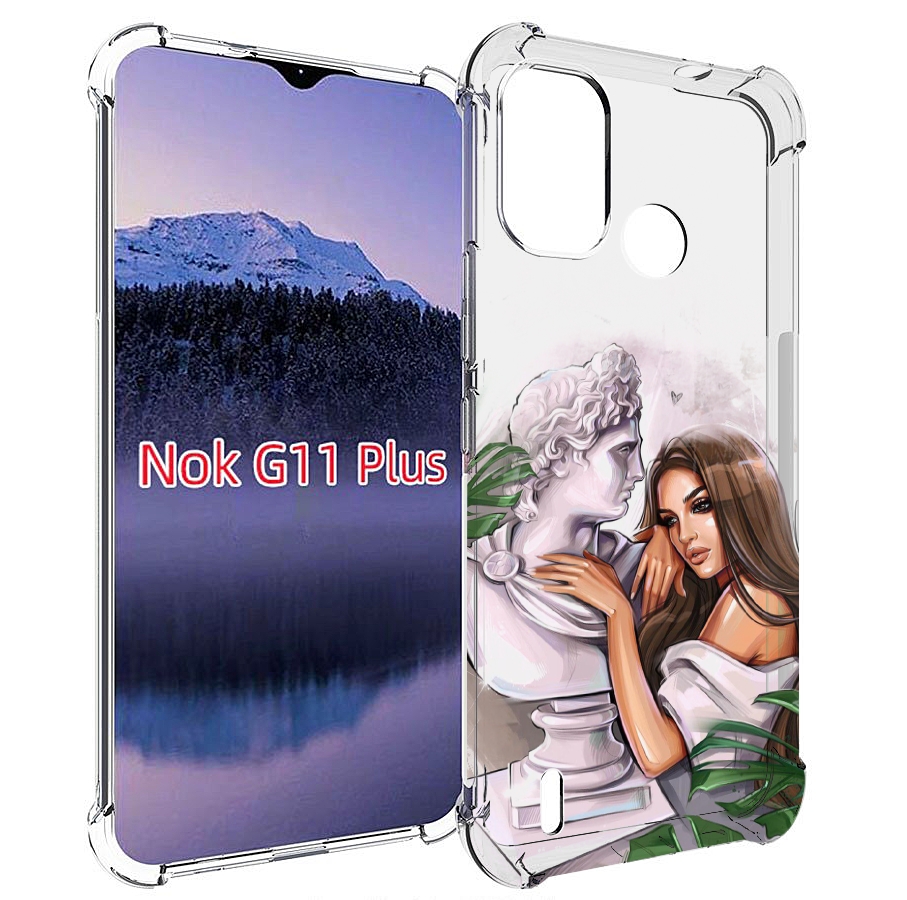 

Чехол MyPads девушка-модель-со-статуей женский для Nokia G11 Plus, Прозрачный, Tocco