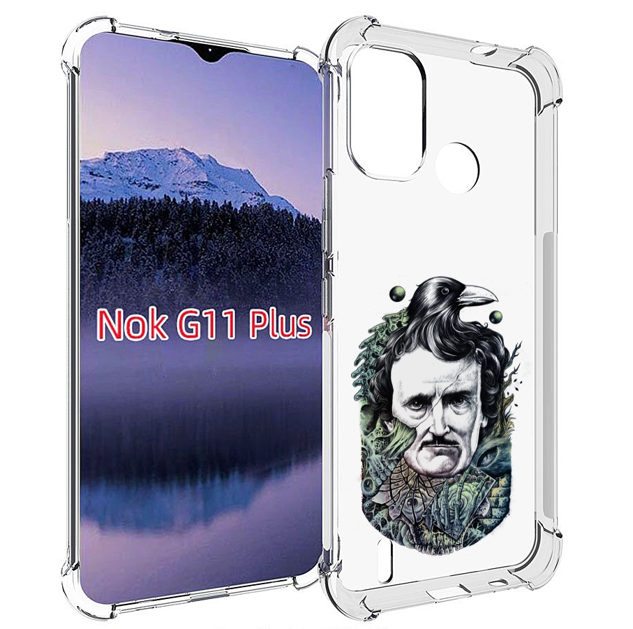 

Чехол MyPads Эдгар Аллан с вороном для Nokia G11 Plus, Прозрачный, Tocco
