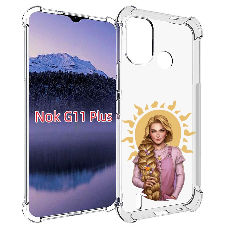 

Чехол MyPads девушка-с-большой-косой для Nokia G11 Plus, Прозрачный, Tocco