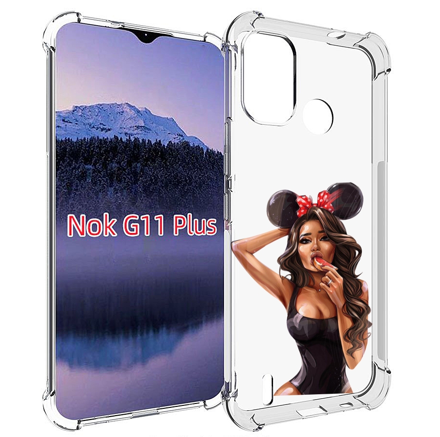 

Чехол MyPads девушка-с-грейпфрутом женский для Nokia G11 Plus, Прозрачный, Tocco