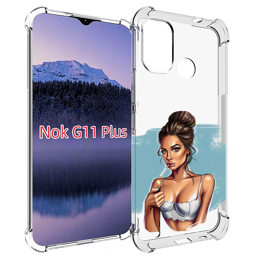 

Чехол MyPads девушка-с-зажигалкой для Nokia G11 Plus, Прозрачный, Tocco
