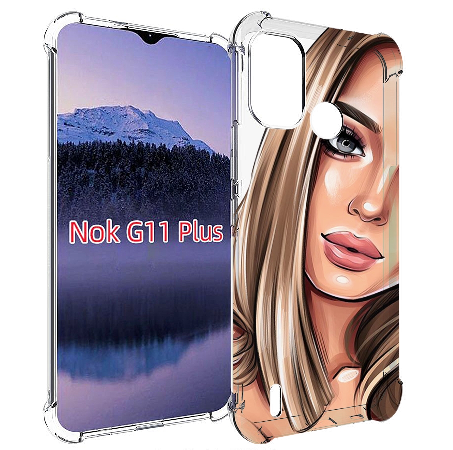 

Чехол MyPads девушка-с-каре женский для Nokia G11 Plus, Прозрачный, Tocco