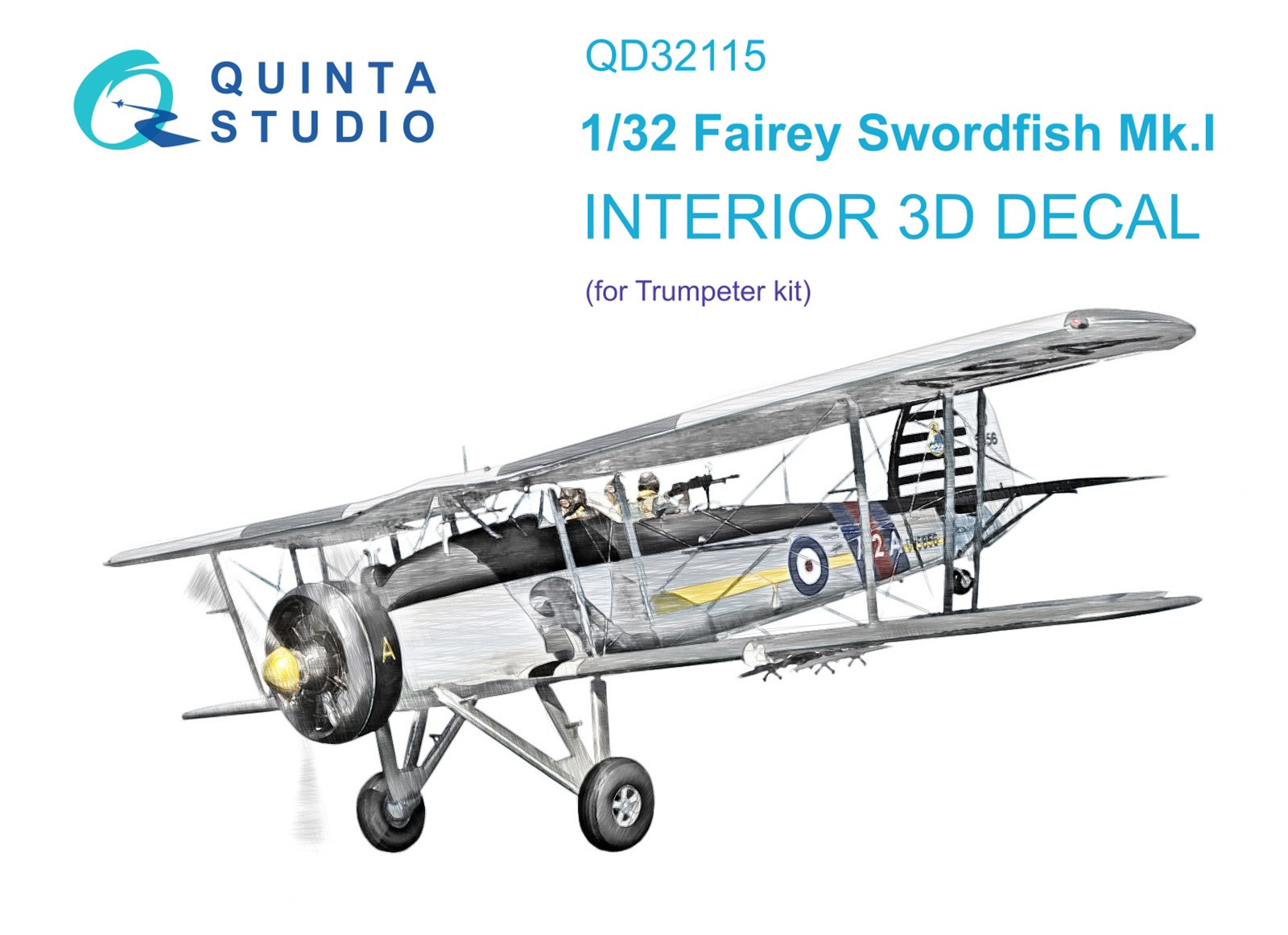 

QD32115 3D Декаль интерьера Fairey Swordfish Mk.I Trumpeter, Цветной
