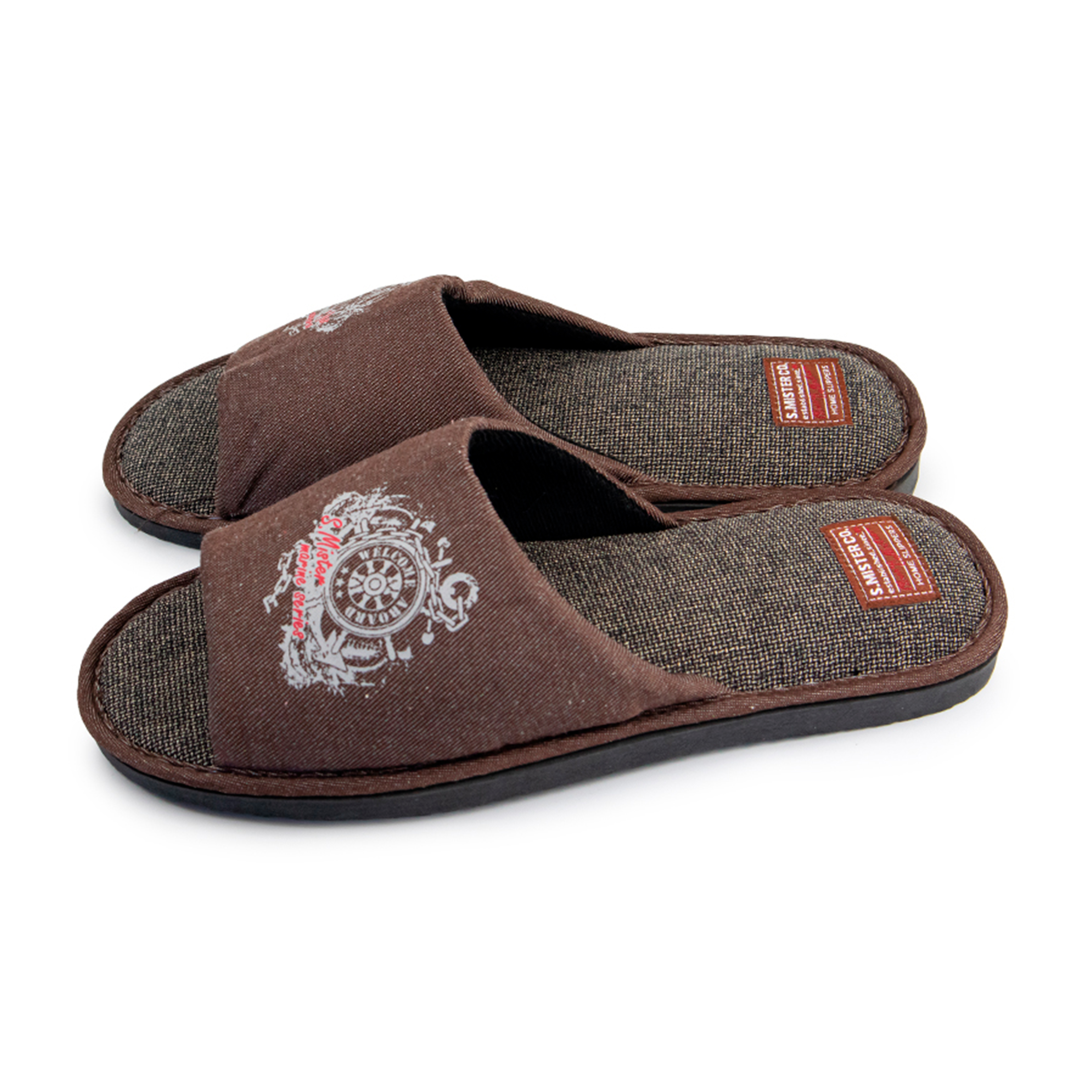 

Тапочки мужские Smile of Mister А81-167 отк коричневые 42-43 RU, А81-167 отк