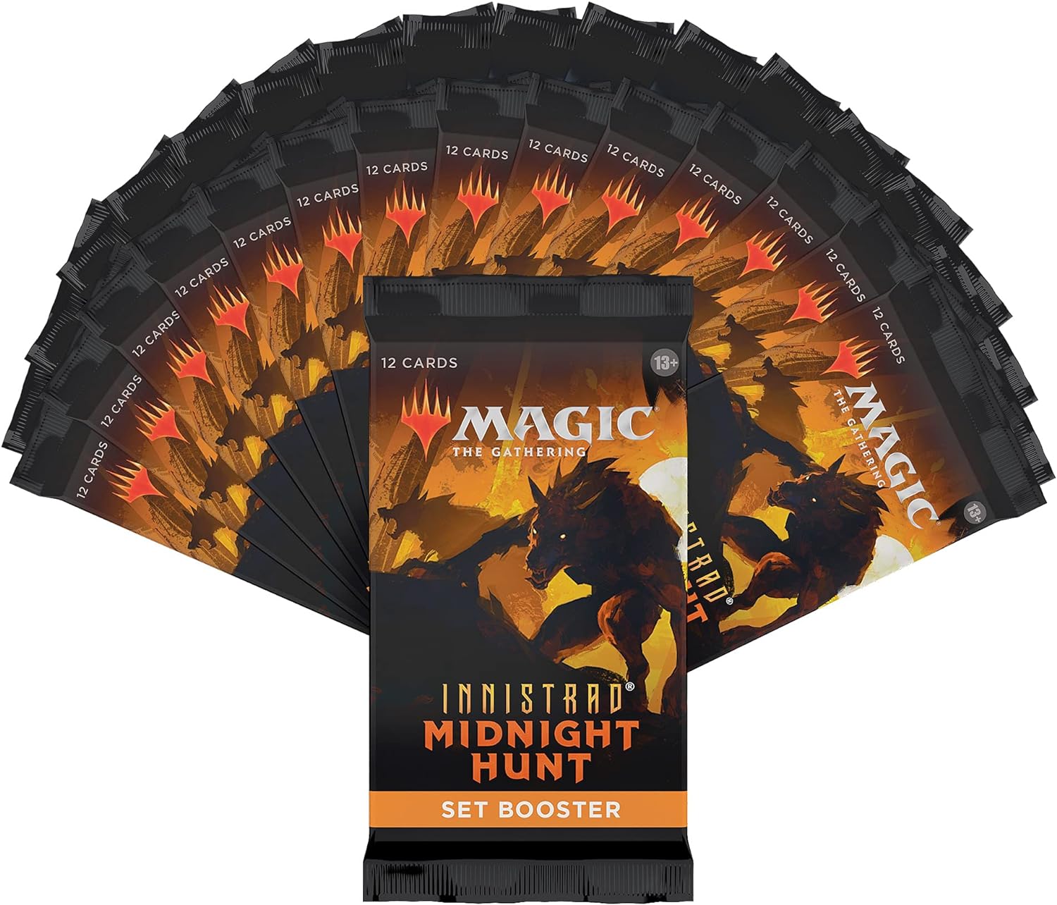 Дополнение для игры Magic The Gathering 10 СЕТ-бустеров MTG Innistrad Midnight Hunt англ