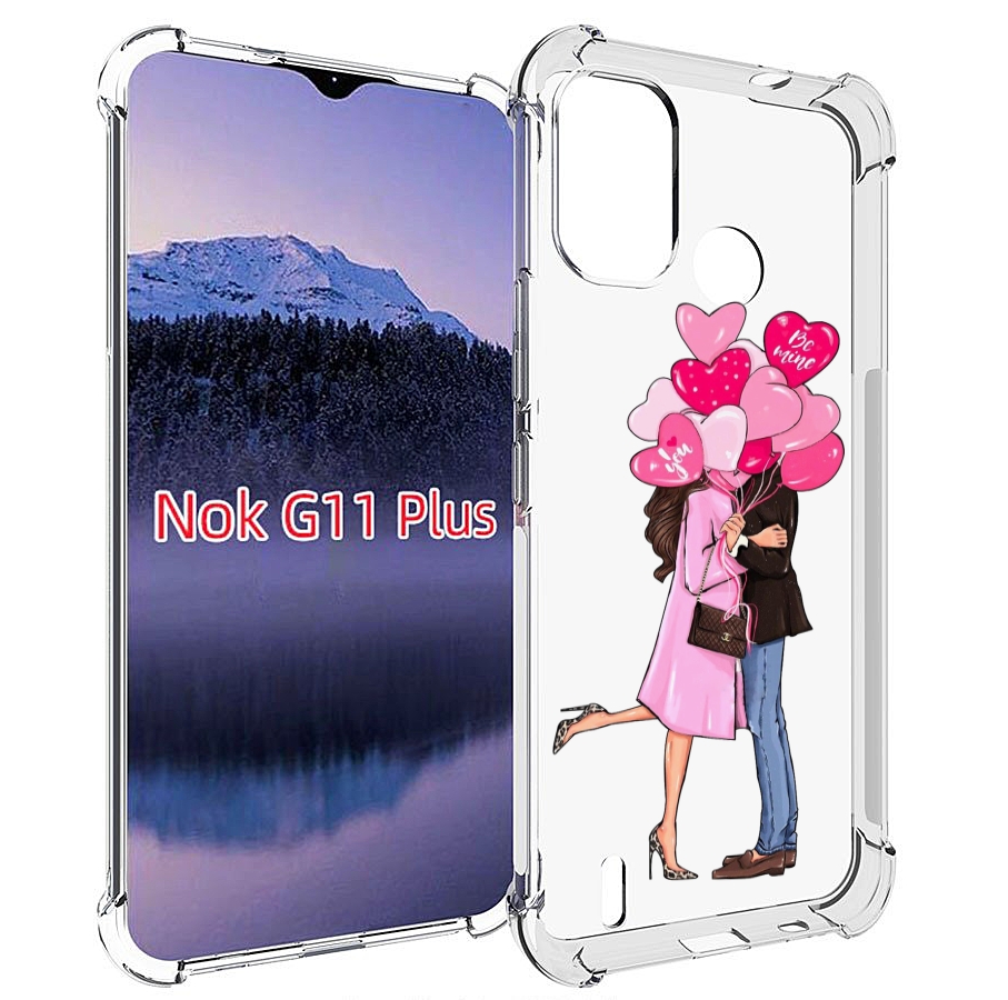 

Чехол MyPads девушка-с-парнем-сердечки женский для Nokia G11 Plus, Прозрачный, Tocco