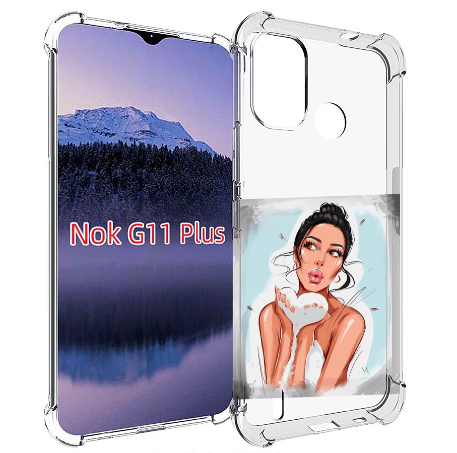

Чехол MyPads девушка-с-пеной женский для Nokia G11 Plus, Прозрачный, Tocco