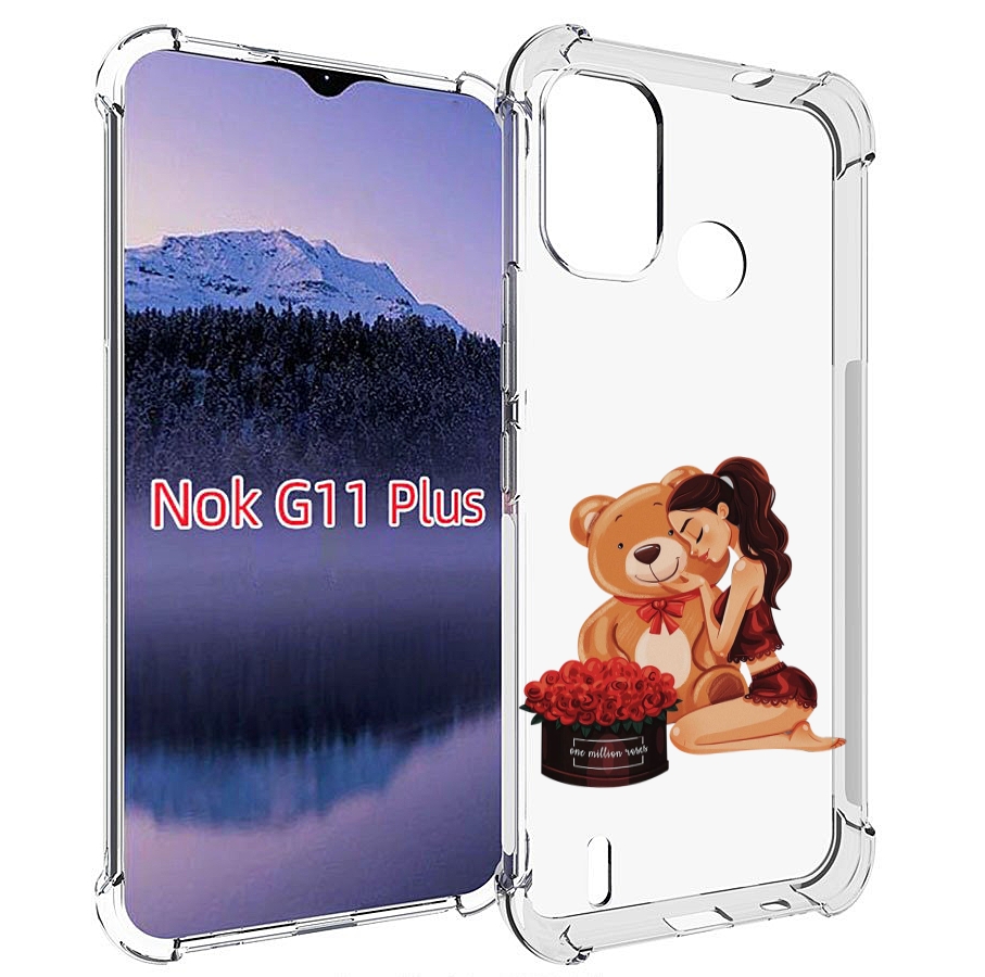 

Чехол MyPads девушка-с-подарками женский для Nokia G11 Plus, Прозрачный, Tocco