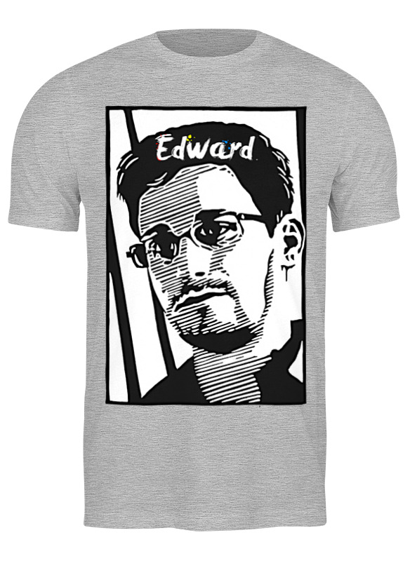 

Футболка женская Printio Edward snowden серая L, Серый, Edward snowden