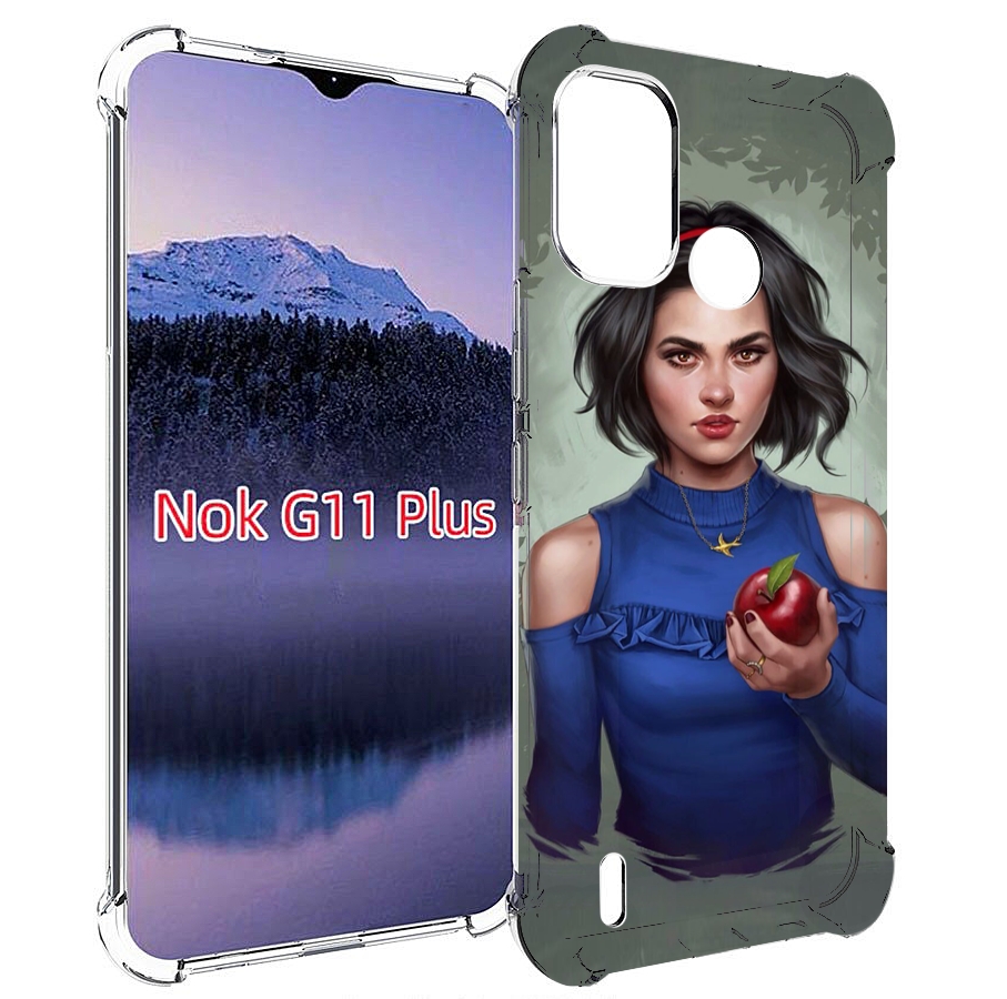 

Чехол MyPads девушка-с-яблоком женский для Nokia G11 Plus, Прозрачный, Tocco