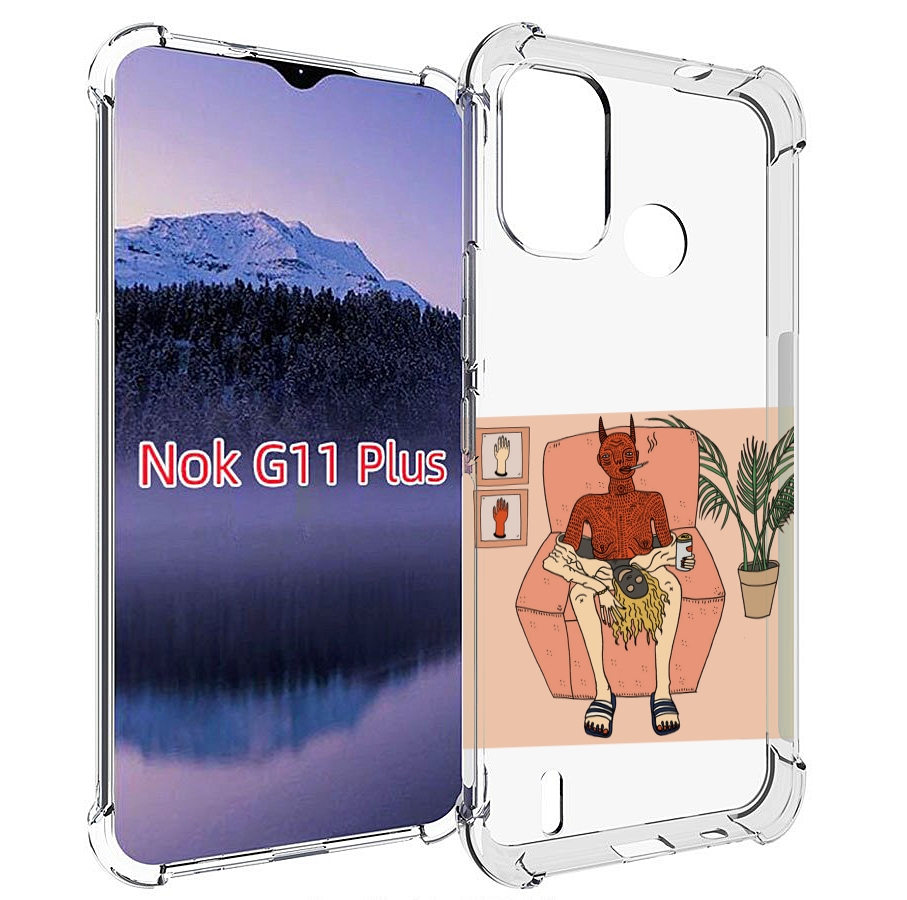 

Чехол MyPads девушка-сняла-кожу для Nokia G11 Plus, Прозрачный, Tocco