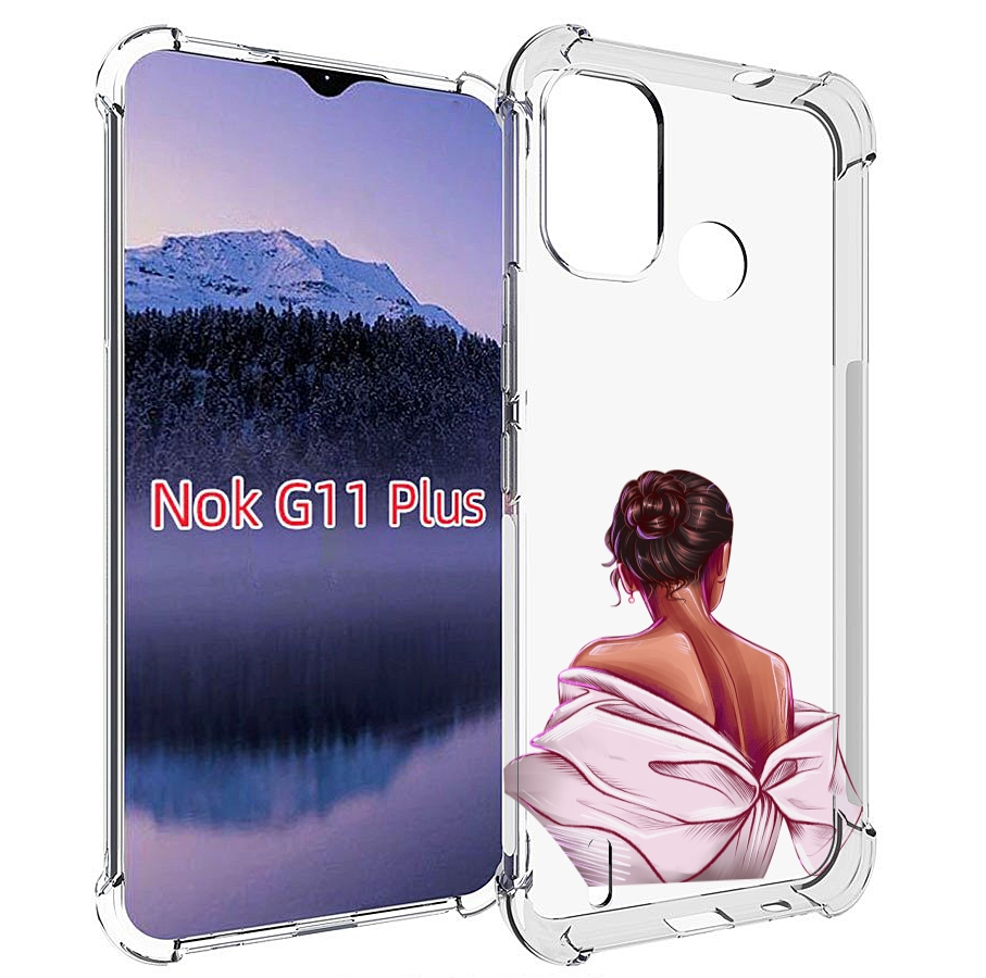 

Чехол MyPads девушка-со-спины женский для Nokia G11 Plus, Прозрачный, Tocco