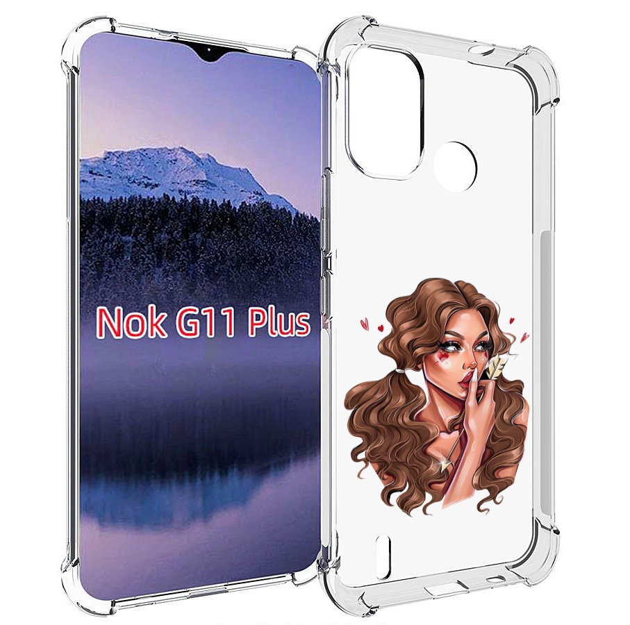 

Чехол MyPads девушка-со-стрелой женский для Nokia G11 Plus, Прозрачный, Tocco
