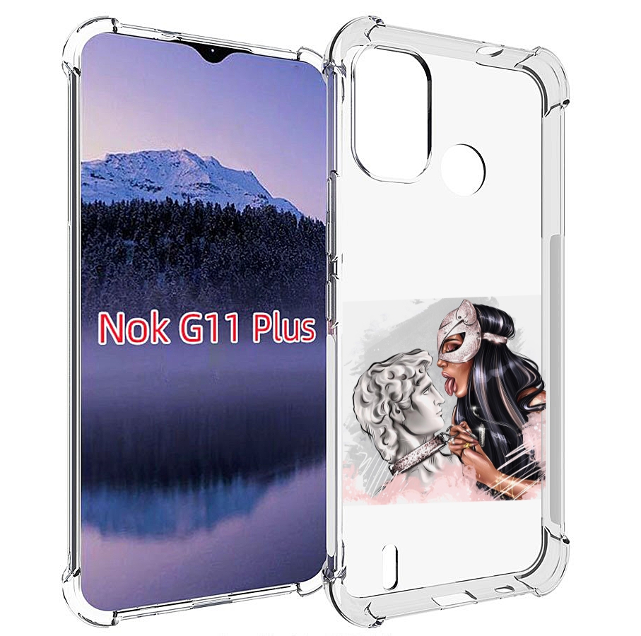 

Чехол MyPads девушка-флирт женский для Nokia G11 Plus, Прозрачный, Tocco