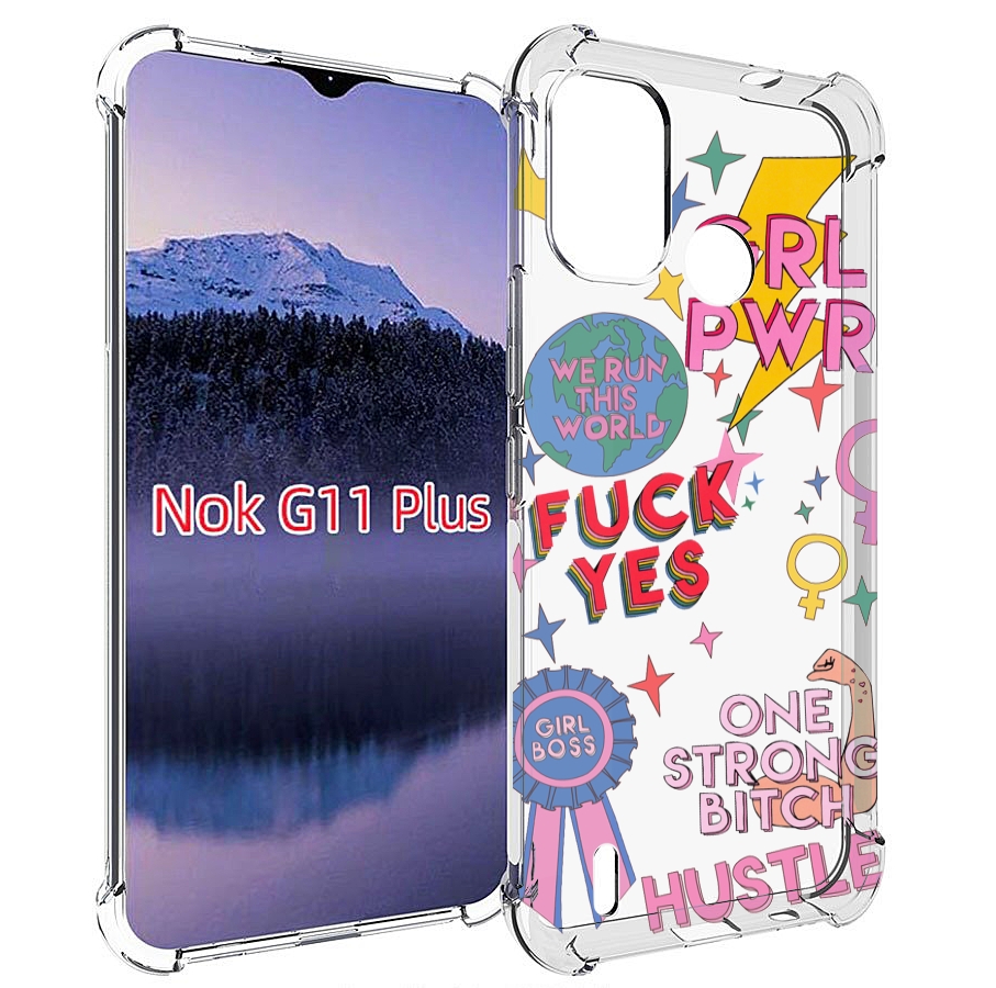 

Чехол MyPads девушки-боссы женский для Nokia G11 Plus, Прозрачный, Tocco