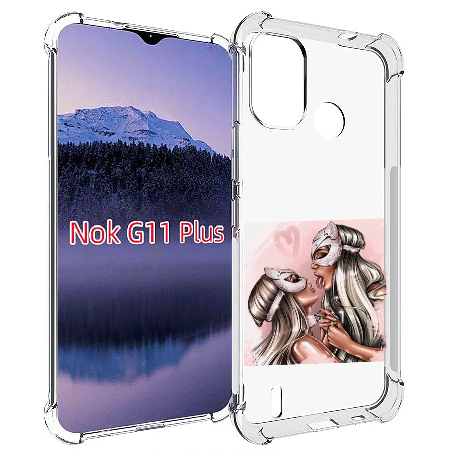 

Чехол MyPads девушки-поцелуй женский для Nokia G11 Plus, Прозрачный, Tocco