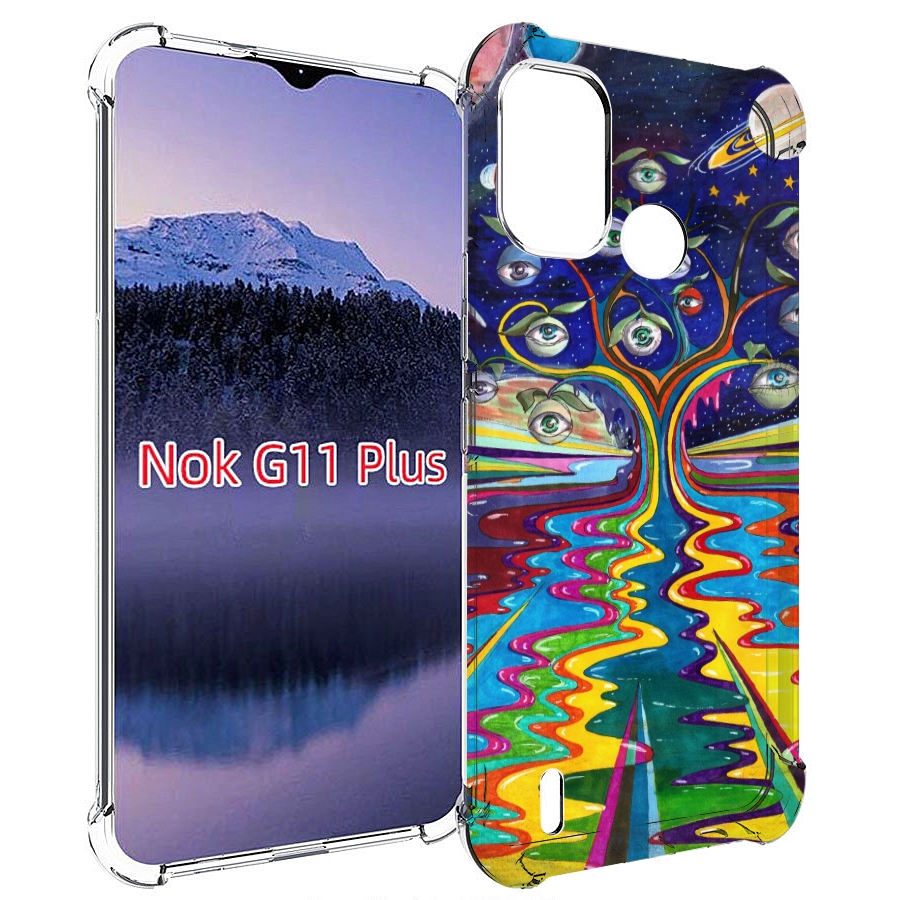 

Чехол MyPads дерево с глазами акварель для Nokia G11 Plus, Прозрачный, Tocco