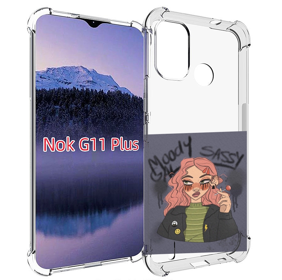 

Чехол MyPads дерзкое-настроение женский для Nokia G11 Plus, Прозрачный, Tocco