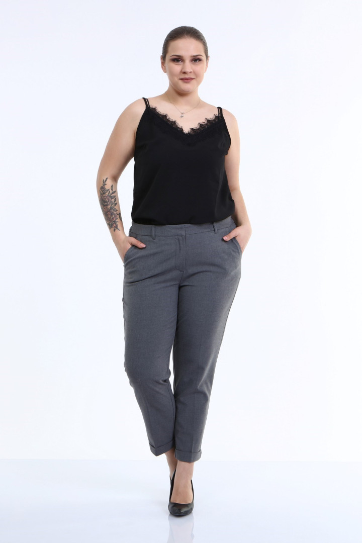 

Брюки женские My Line Moda 1396 серые 50 RU (товары доставляются из-за рубежа), 1396