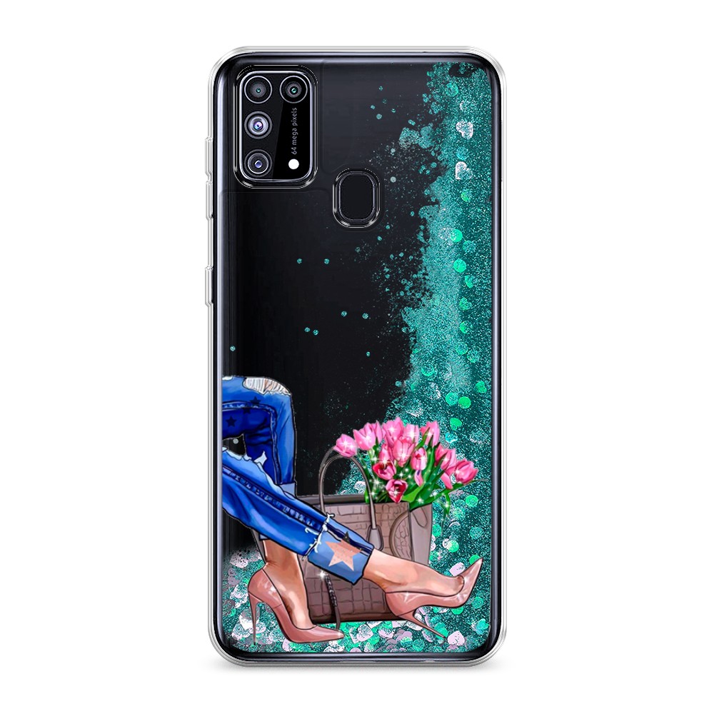 

Жидкий чехол с блестками "Каблучки" на Samsung Galaxy M31, 2100795-1