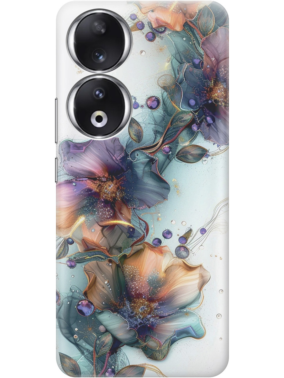 

Силиконовый чехол на Honor 90 с принтом "Мистические цветы", Прозрачный;белый;зеленый, 772618110