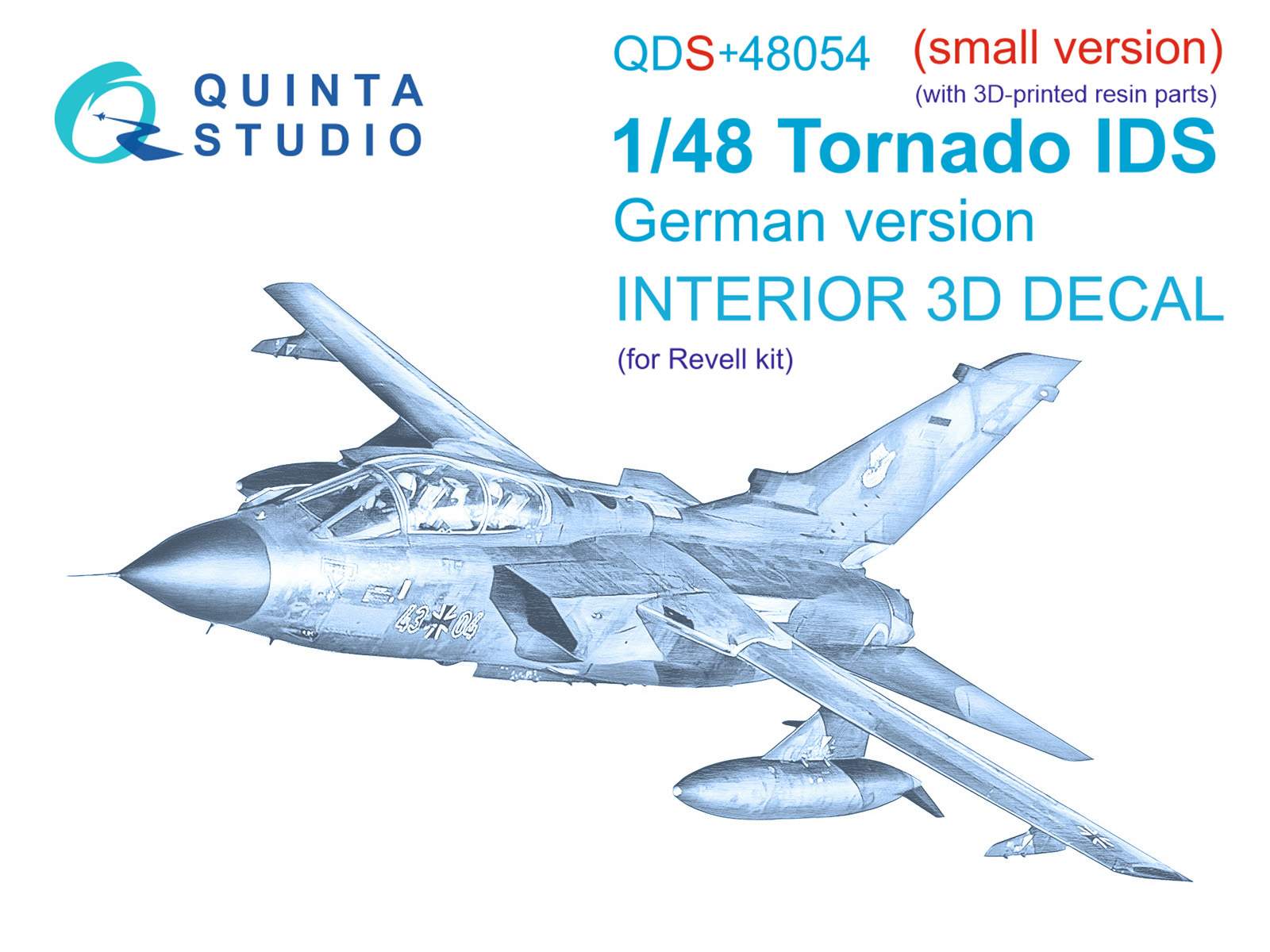 3D Декаль Quinta Studio 1/48 интерьера кабины Tornado IDS Germa (Revell) (малая)QDS+48054