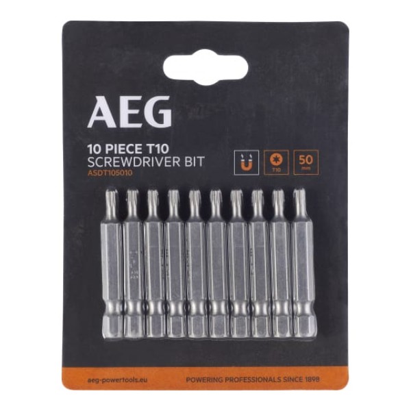 

AEG Биты 10шт.T10x50mm ASDT105010 4932479521